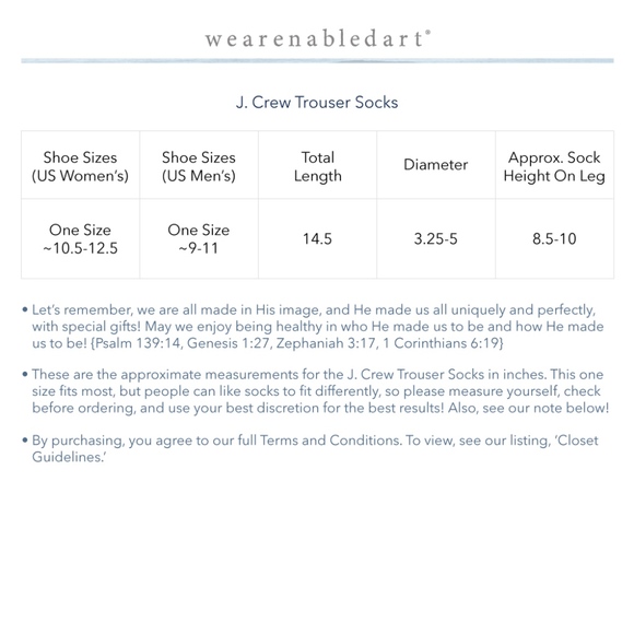 NWT! • J. Crew Trouser Socks, Only 1️⃣ Left! SALE! - Picture 2 of 2